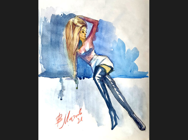 Watercolor sketches-35x50 cm